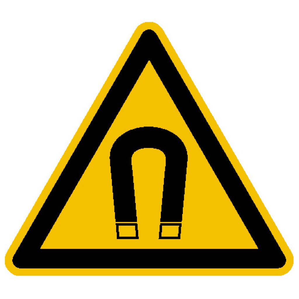 SafetyMarking® Avertissement de champ magnétique, longueur de côté 100 mm, film Illustration du produit: SafetyMarking® Avertissement de champ magnétique, longueur de côté 100 mm, film