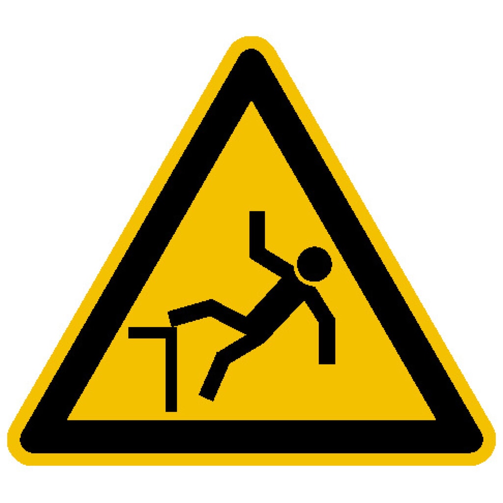 SafetyMarking® Avertissement de risque de chute, longueur de côté 100 mm, film Illustration du produit: SafetyMarking® Avertissement de risque de chute, longueur de côté 100 mm, film
