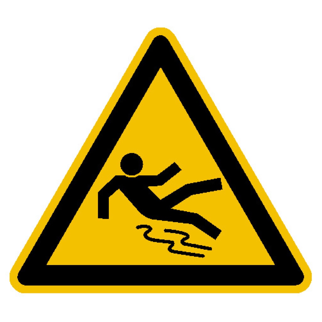 SafetyMarking® Avertissement : risque de glissade, longueur de côté 200 mm, film Illustration du produit: SafetyMarking® Avertissement : risque de glissade, longueur de côté 200 mm, film