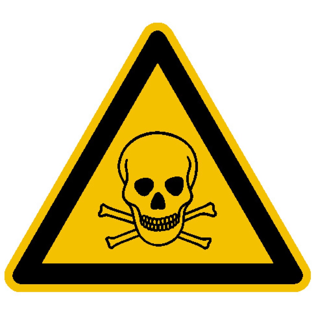 Illustration du produit: SafetyMarking® Avertissement relatif aux substances toxiques, longueur de côté 100 mm, film