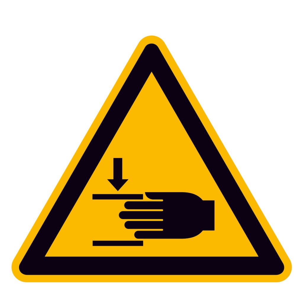 SafetyMarking® Avertissement : risque de blessure à la main, longueur de côté 100 mm, film Illustration du produit: SafetyMarking® Avertissement : risque de blessure à la main, longueur de côté 100 mm, film
