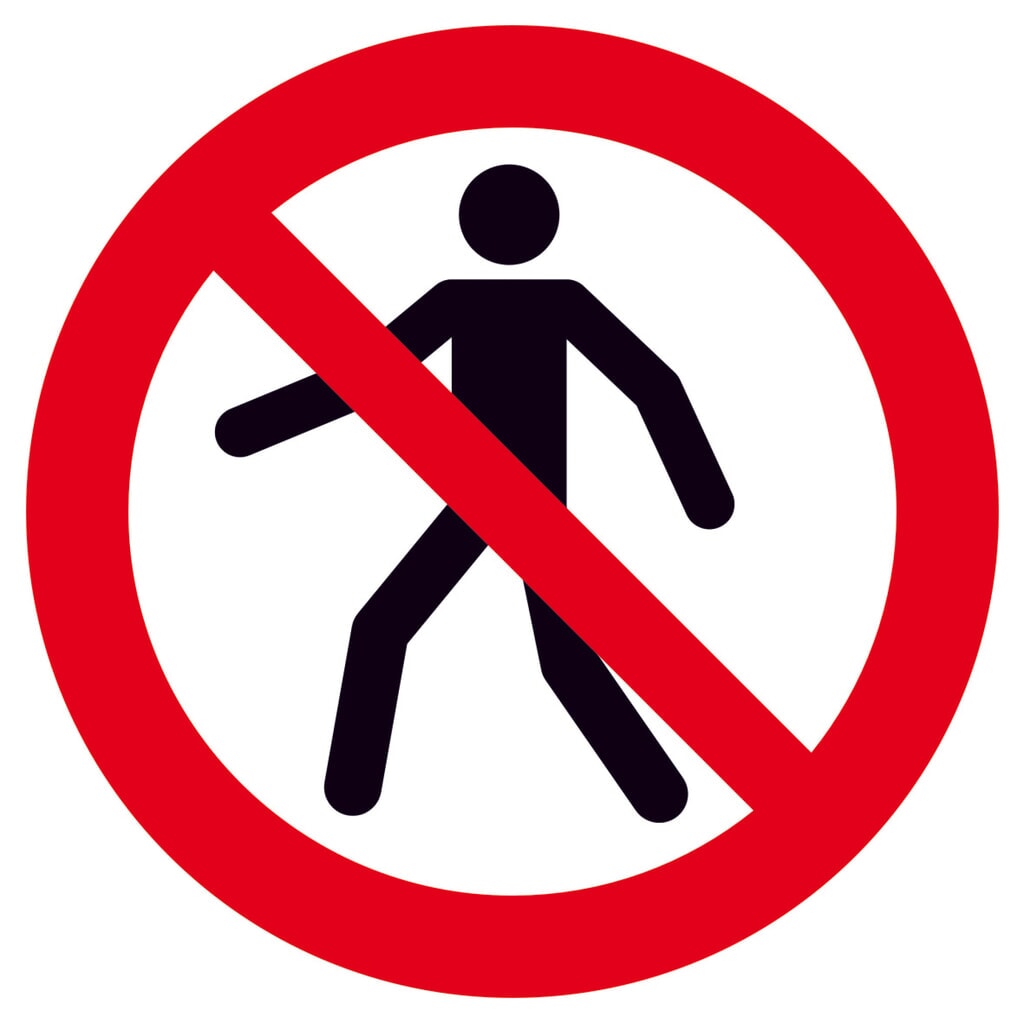 Illustration du produit: SafetyMarking® Interdit aux piétons, Ø 100 mm, film