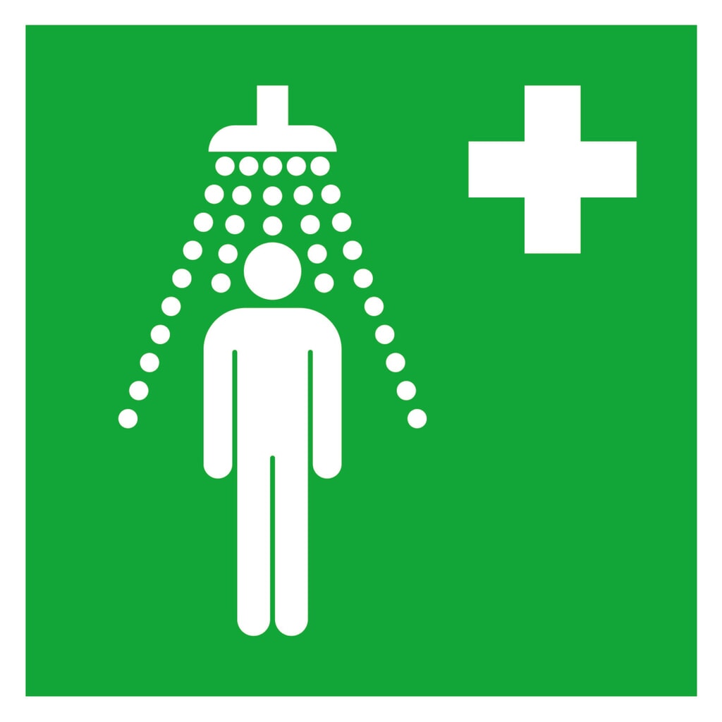 SafetyMarking® Douche d’urgence, Hxl 150 x 150 mm, film HI Illustration du produit: SafetyMarking® Douche d’urgence, Hxl 150 x 150 mm, film HI