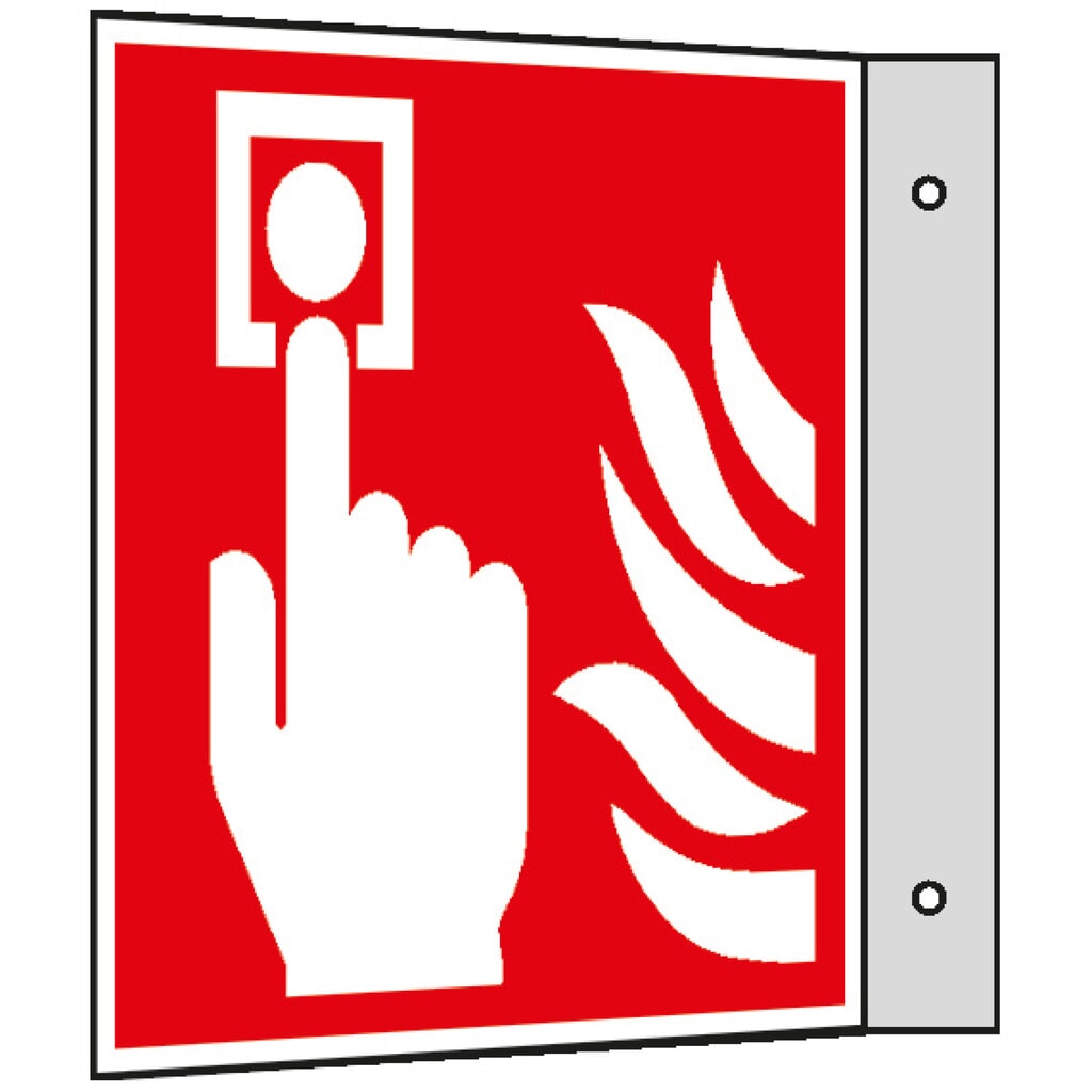 Panneau de protection incendie : Détecteur d'incendie (manuel), étendard