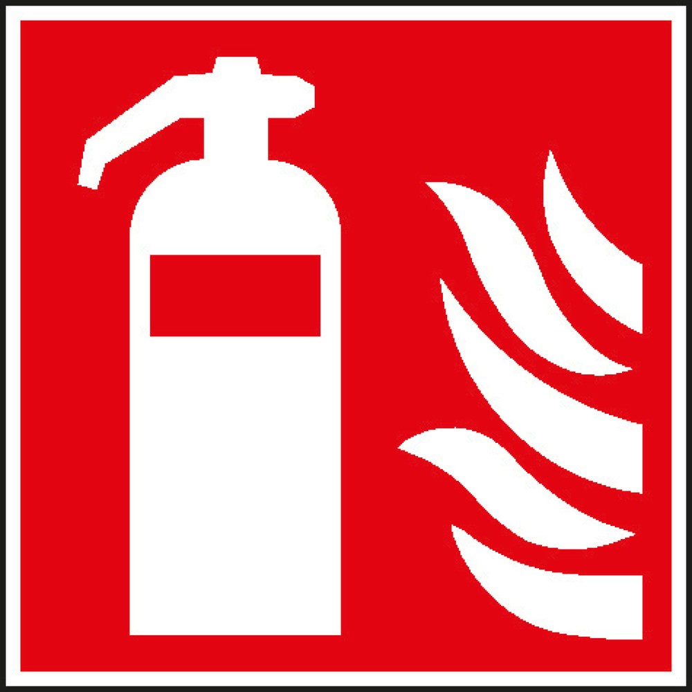 Illustration du produit: SafetyMarking® Extincteur avec flammes, Hxl 100 x 100 mm, film HI