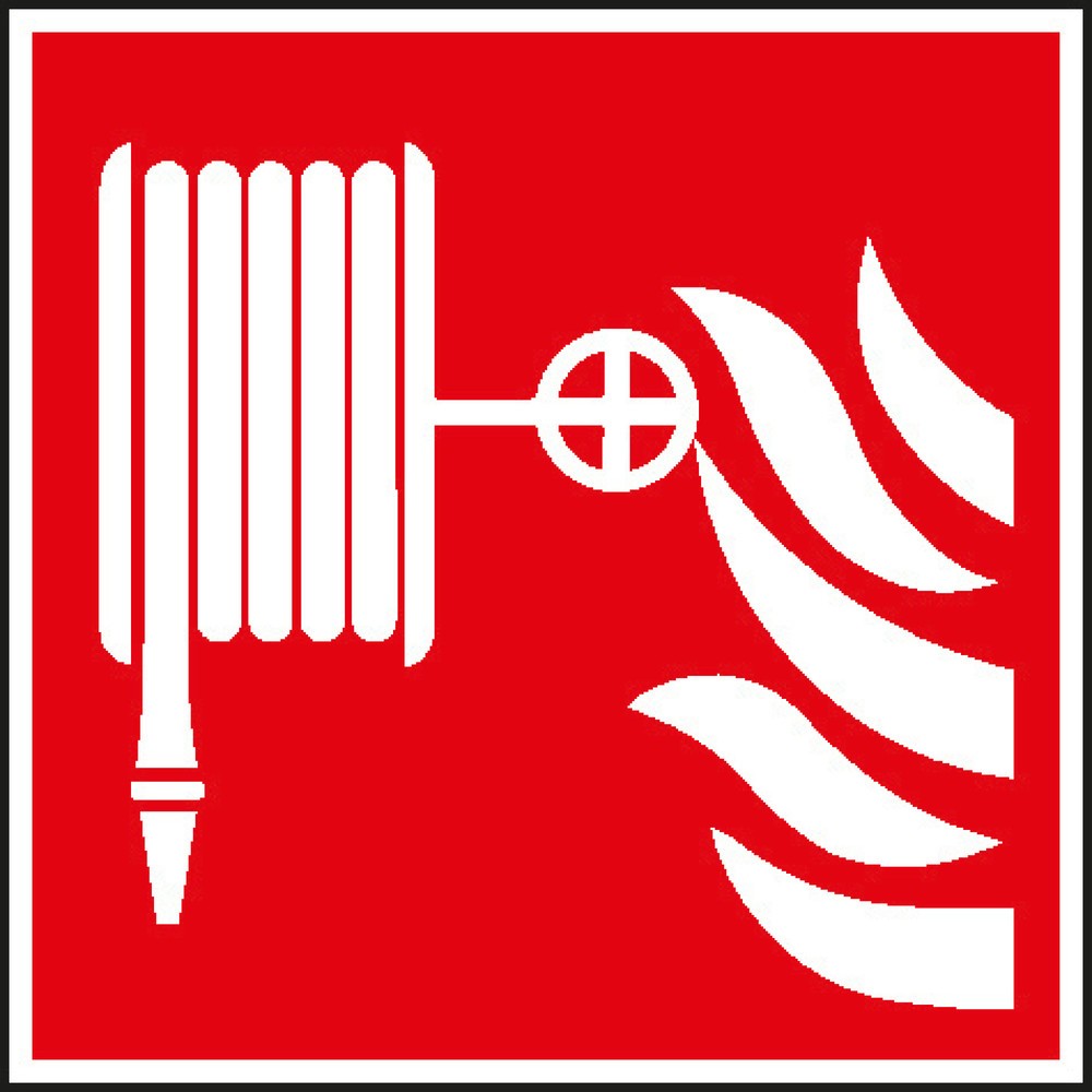 Illustration du produit: SafetyMarking® Lance à incendie avec flammes, H x l 150 x 150 mm, film HI