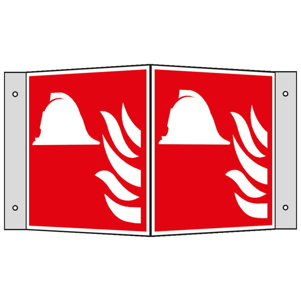 Illustration du produit: SafetyMarking® Moyens/outils de lutte contre les incendies, coudés, H x l 150 x 150 mm, aluminium HI