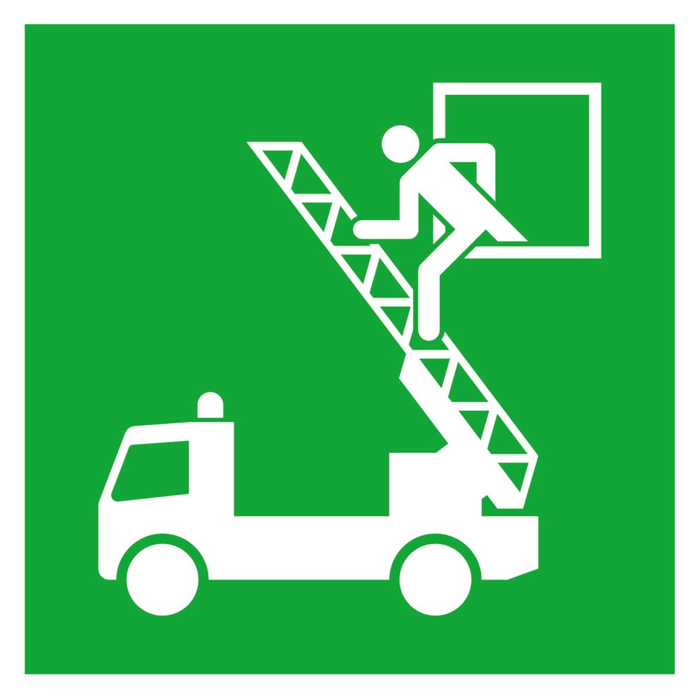 Illustration du produit: SafetyMarking® Issue de secours, Hxl 150 x 150 mm, film HI