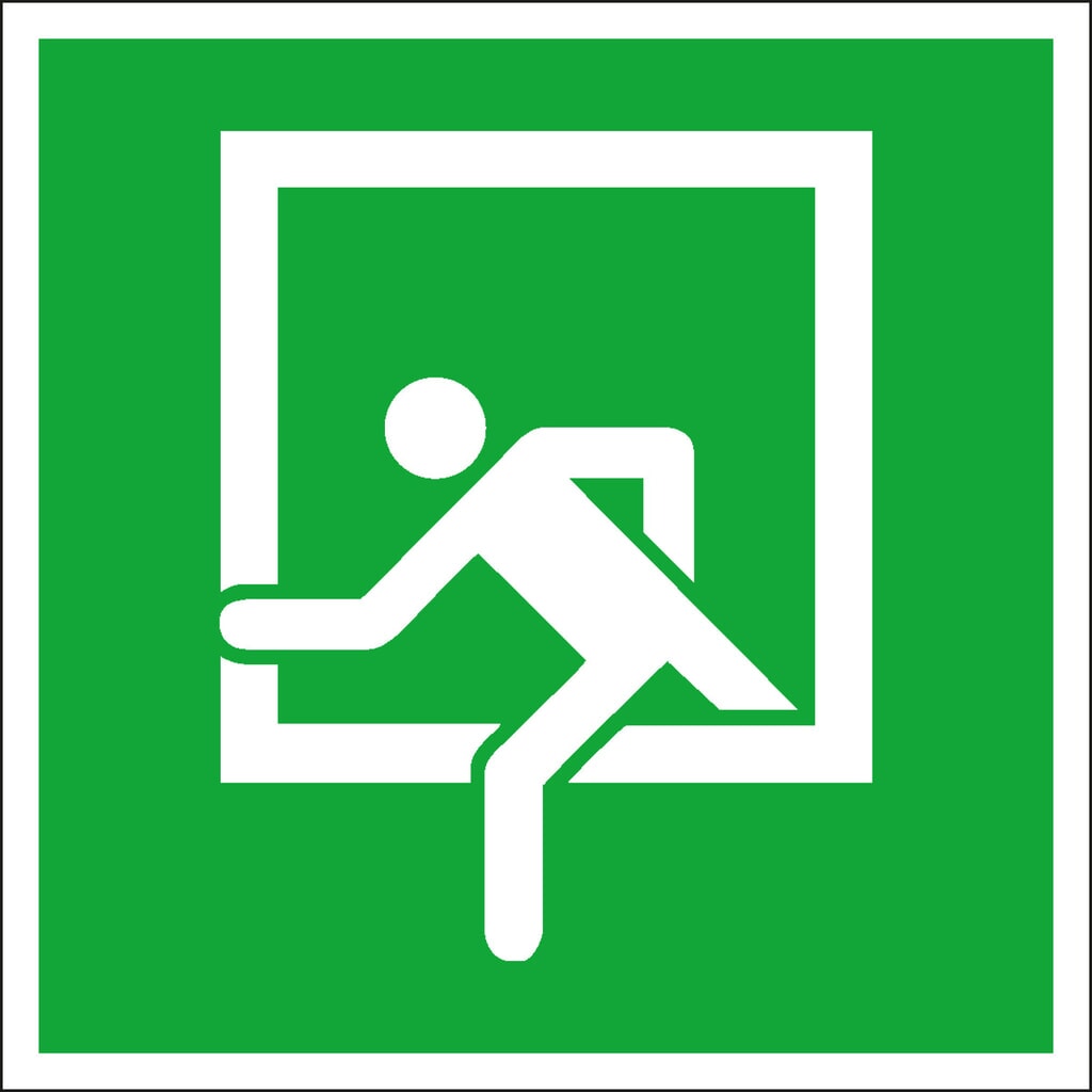 Panneau de secours – Issue de secours