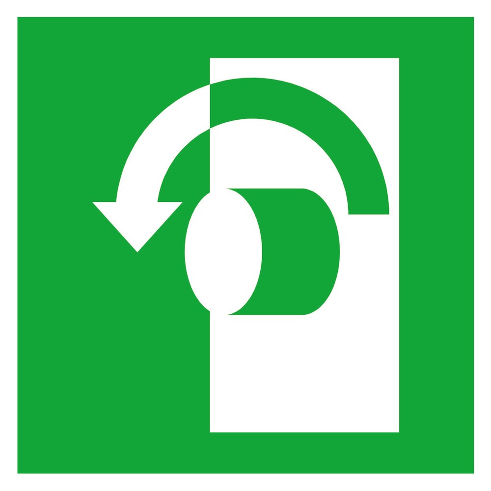 Illustration du produit: SafetyMarking® Ouverture de porte vers la gauche, Hxl 100 x 100 mm, film HI
