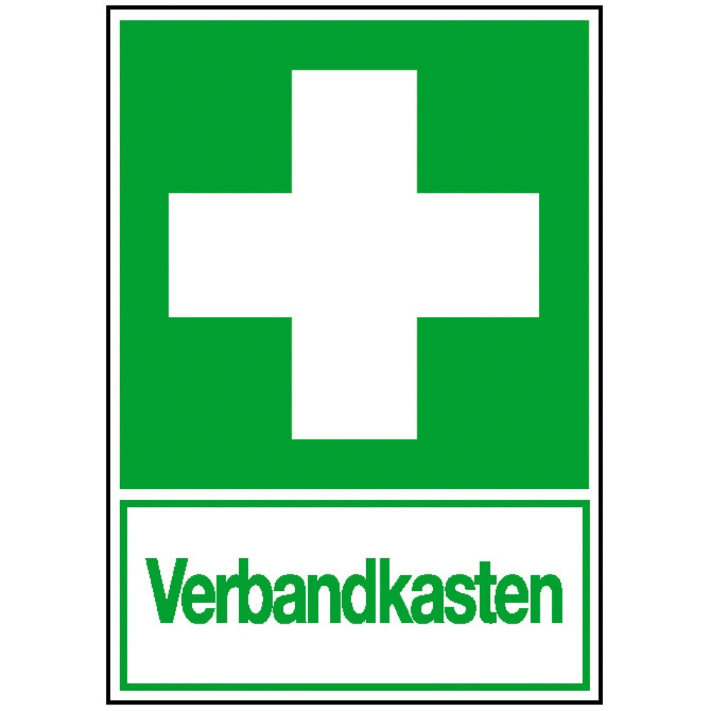 Illustration du produit: SafetyMarking® Mallette de premiers secours, image + texte, H x l 300 x 200 mm, film HI