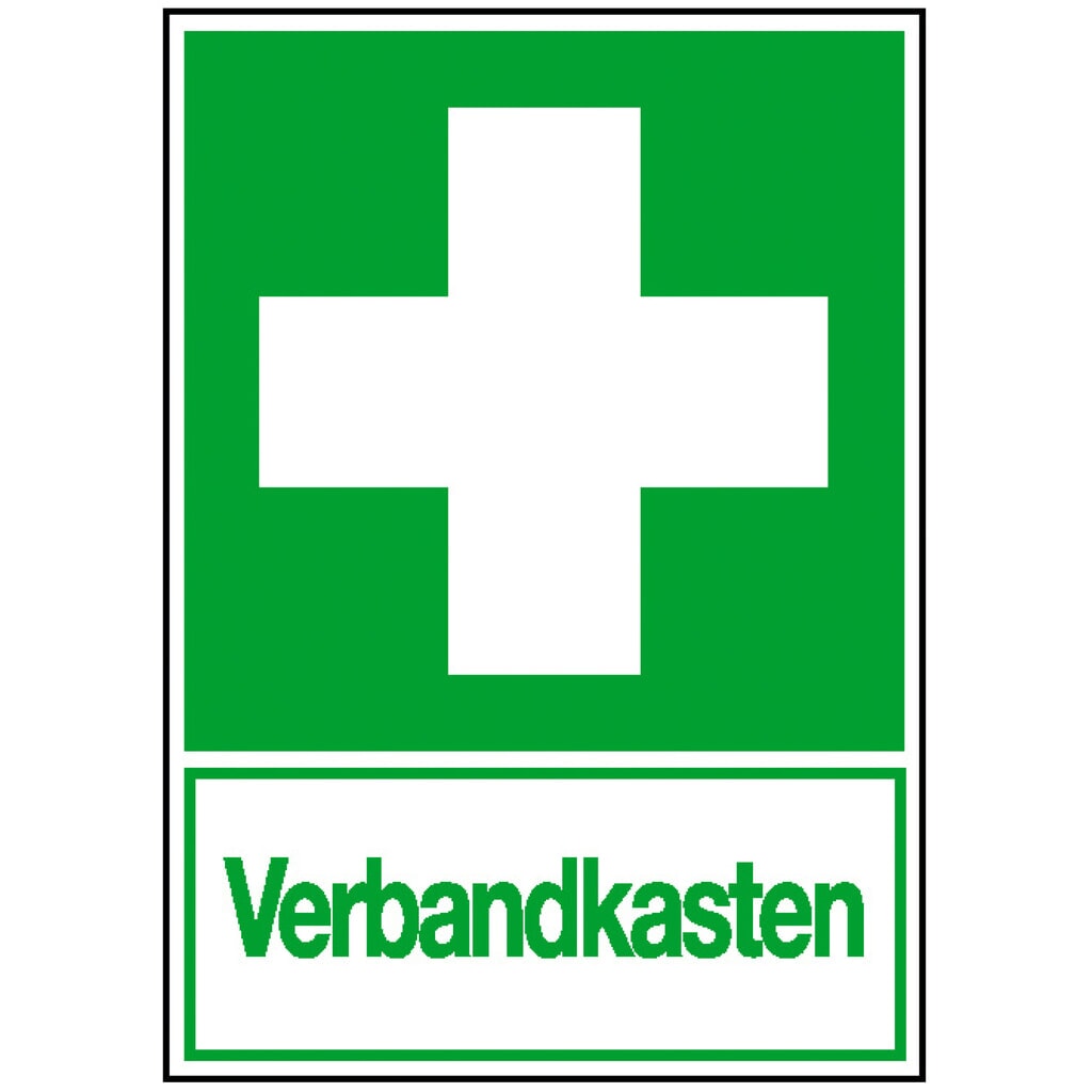 Illustration du produit: SafetyMarking® Mallette de premiers secours, image + texte, H x l 300 x 200 mm, film HI