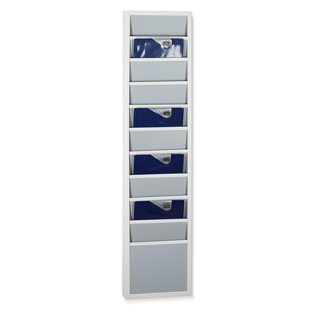 N° de l'image du produit 1 : Panneau mural en PP robuste, étroit, HxL 1 304 x 308 mm, avec 10 rails