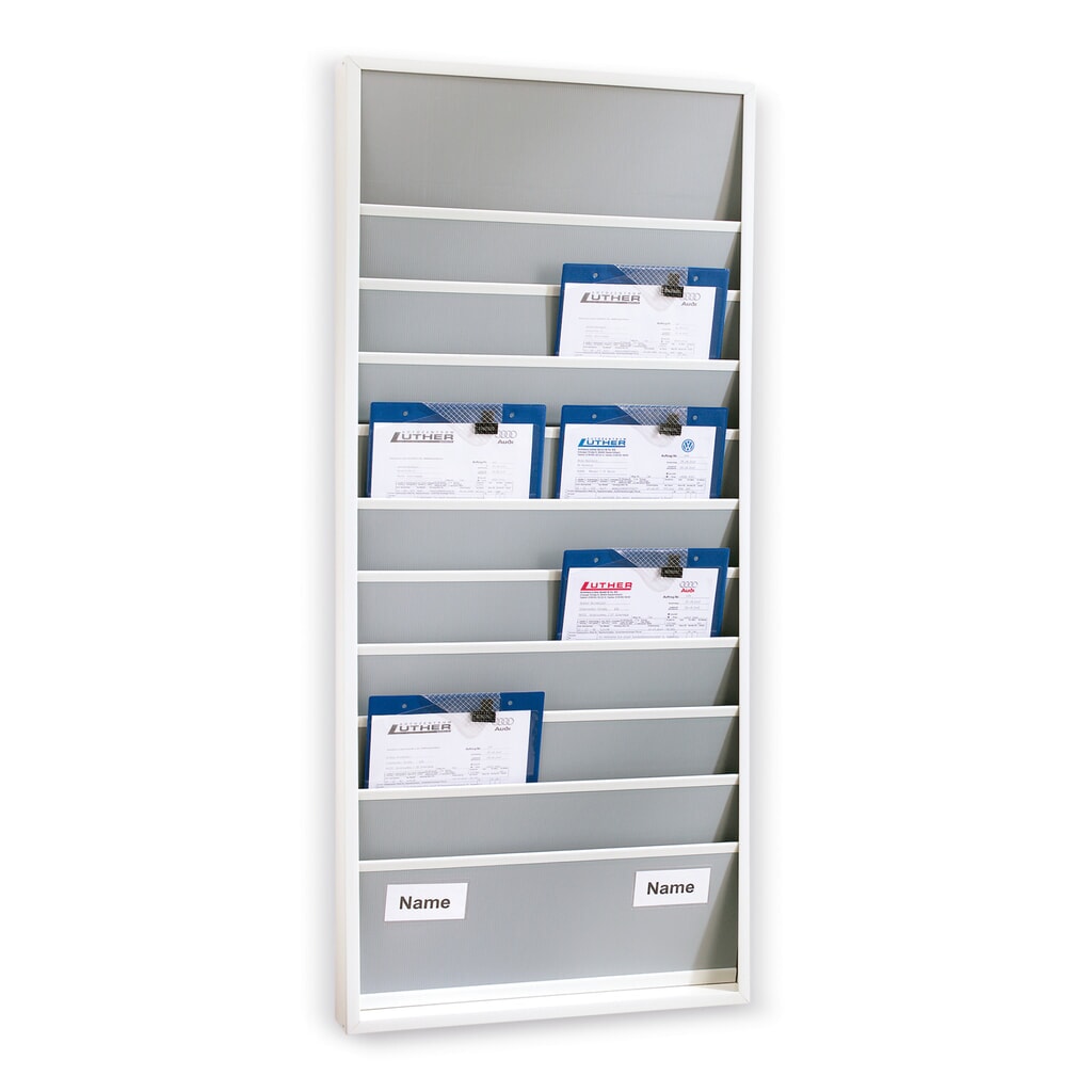 Panneau mural en PP robuste, étroit, HxL 1 285 x 550 mm, avec 10 rails Illustration du produit: Panneau mural en PP robuste, étroit, HxL 1 285 x 550 mm, avec 10 rails