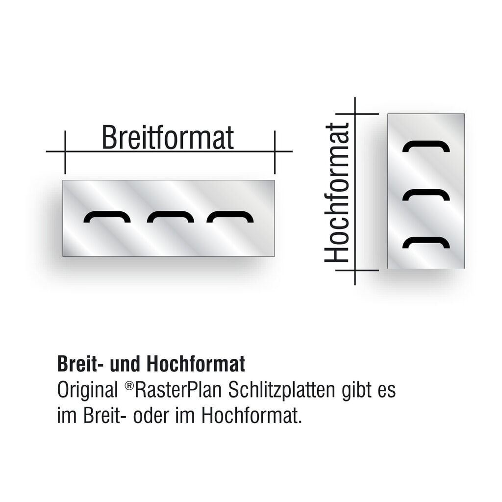 N° de l'image du produit 11 : RasterPlan Panneaux à fentes, format horizontal, Hxl 450 x 500 mm, gris clair