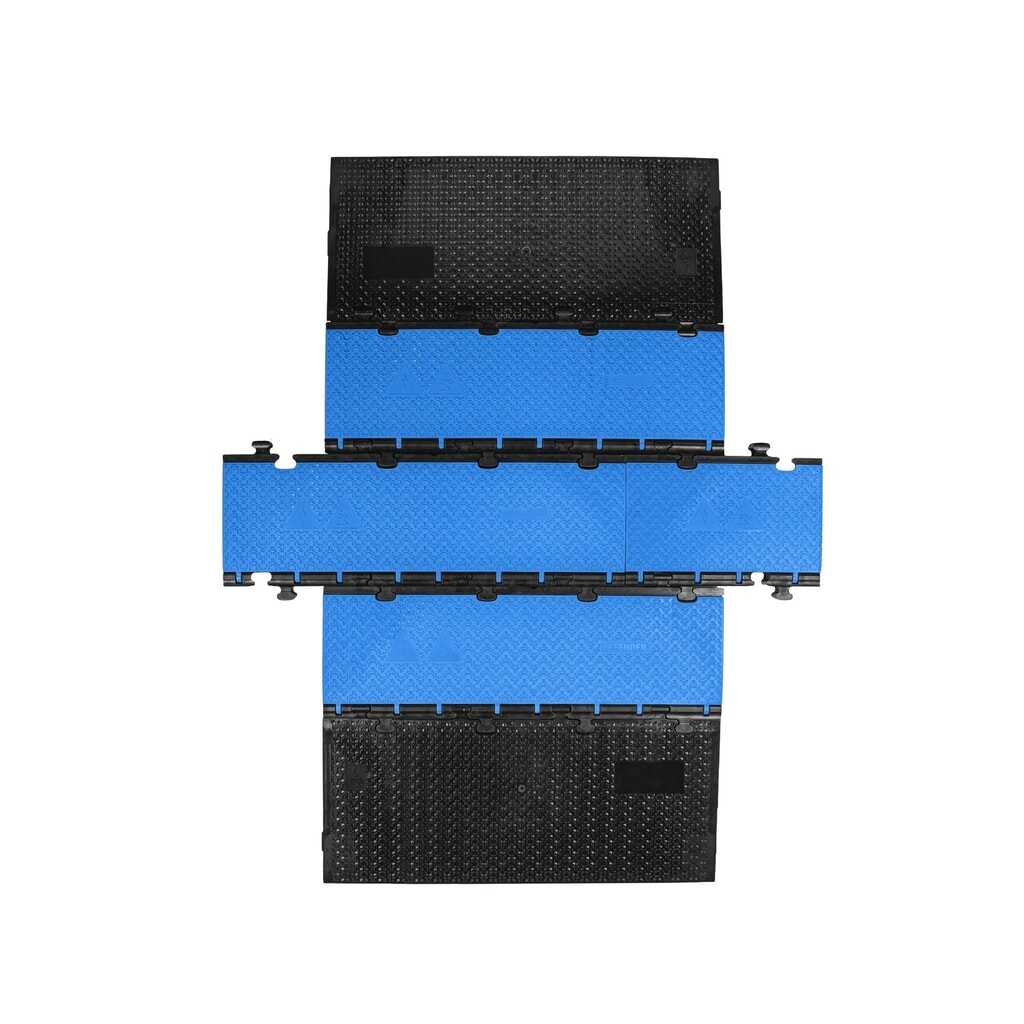 N° de l'image du produit 4 : Partie centrale du passage de câbles Defender® MIDI 5 2D by Adam Hall, 5 canaux, bleue