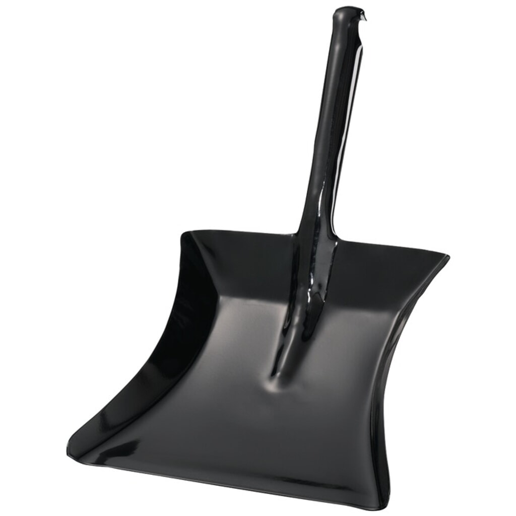 Illustration du produit: Pelle à poussière avec manche MET, lame laquée noire L230 x l 260mm