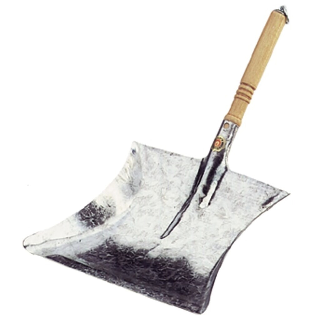 Pelle à poussière avec poignée en bois, tôle galvanisée MET L260 x l 280mm Illustration du produit: Pelle à poussière avec poignée en bois, tôle galvanisée MET L260 x l 280mm