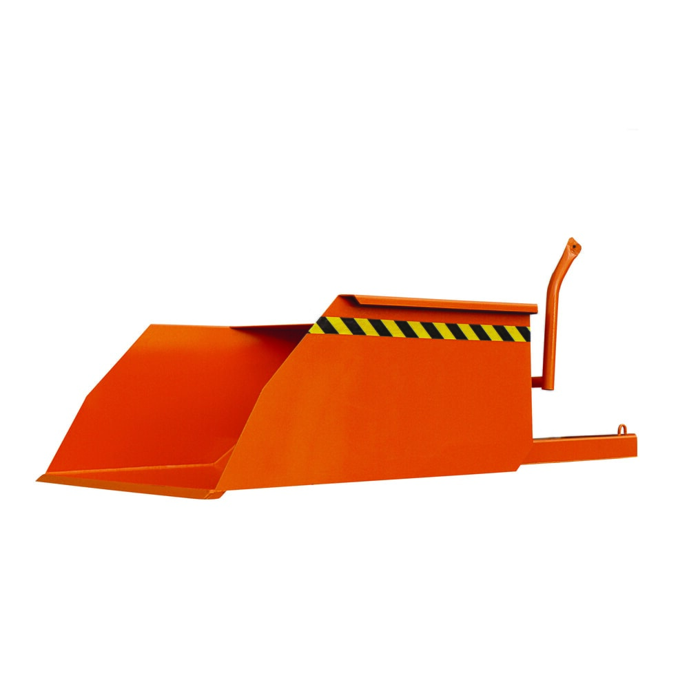 N° de l'image du produit 1 : Pelle godet Eichinger® avec entrées de fourche fermées pour chariot élévateur, 1 500 kg, 300 litres orangé pur