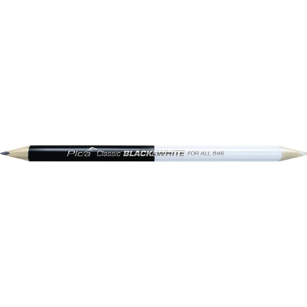 N° de l'image du produit 2 : PICA Markierstift Classic FOR ALL Black&White, 2B, Länge 24 cm, beidseitig gespitzt