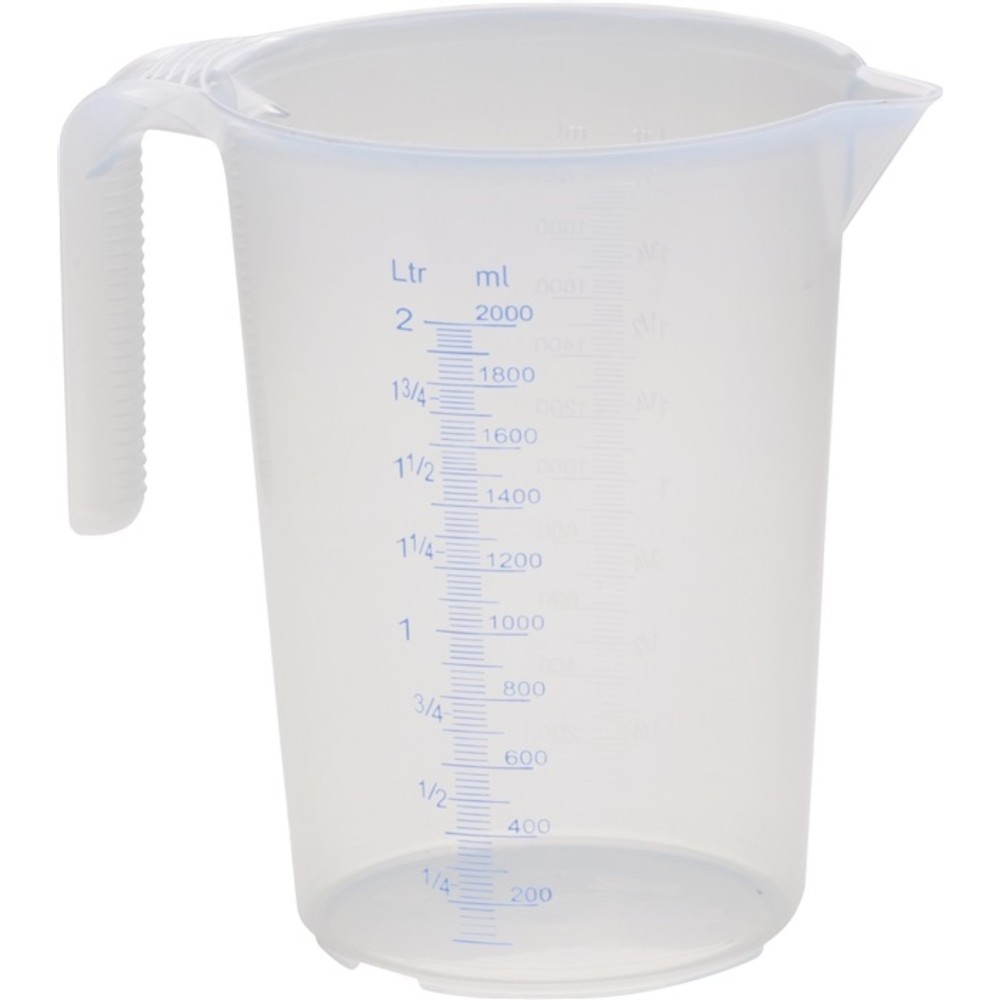 N° de l'image du produit 2 : Pichet doseur 2000 ml polypropylène transparent D151xH206 mm poignée ouverte HÜN