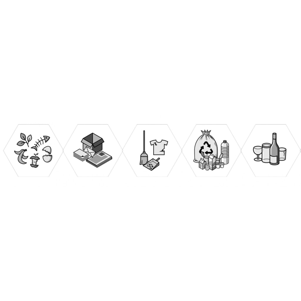 Illustration du produit: Jeu de pictogrammes stumpf® Sixco = 5 motifs, impression noire