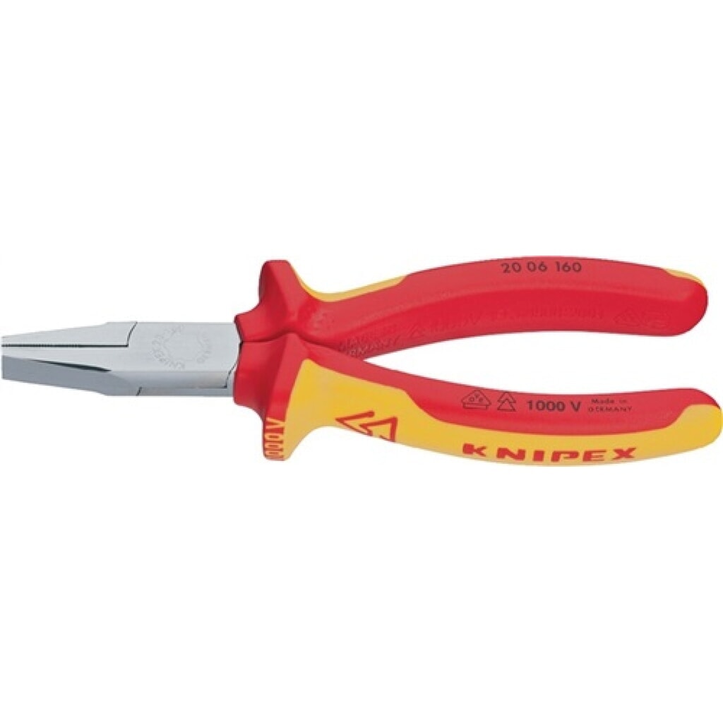 Illustration du produit: Pince à becs plats longueur totale 160 mm chromé gaines multicomposant KNIPEX