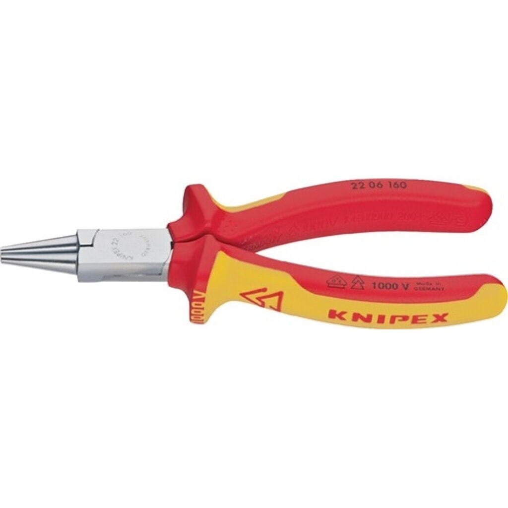 Pince à becs ronds longueur 160 mm pince chromée gaines multicomposant KNIPEX Illustration du produit: Pince à becs ronds longueur 160 mm pince chromée gaines multicomposant KNIPEX