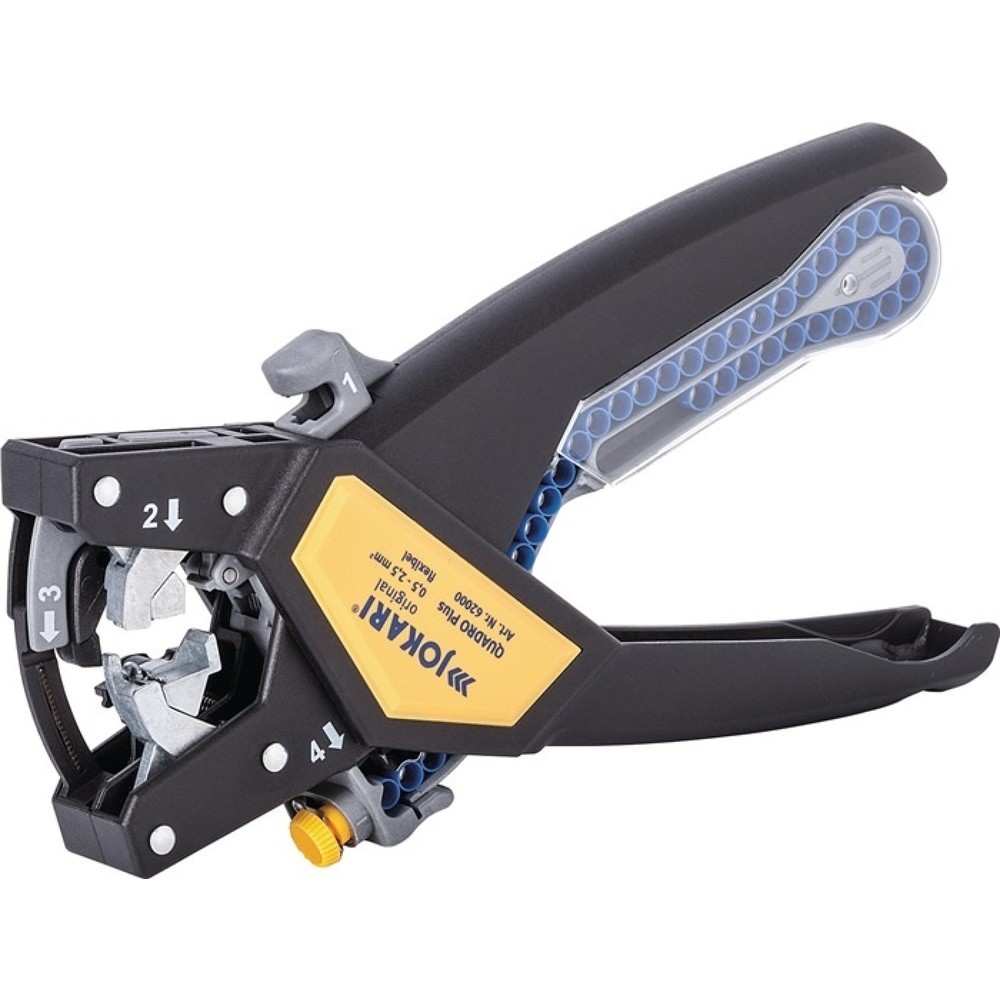 Illustration du produit: Pince à dénuder automatique QUADRO Plus longueur 259 mm 0,5-2,5 mm² JOKARI