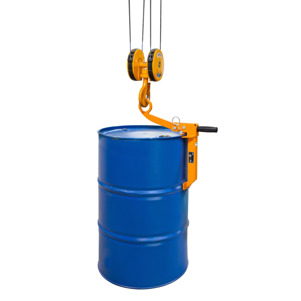 Illustration du produit: Bauer® pince à fûts FKL pour fûts à bonde en acier, fonction de serrage, peinte, RAL 2000 jaune-orange