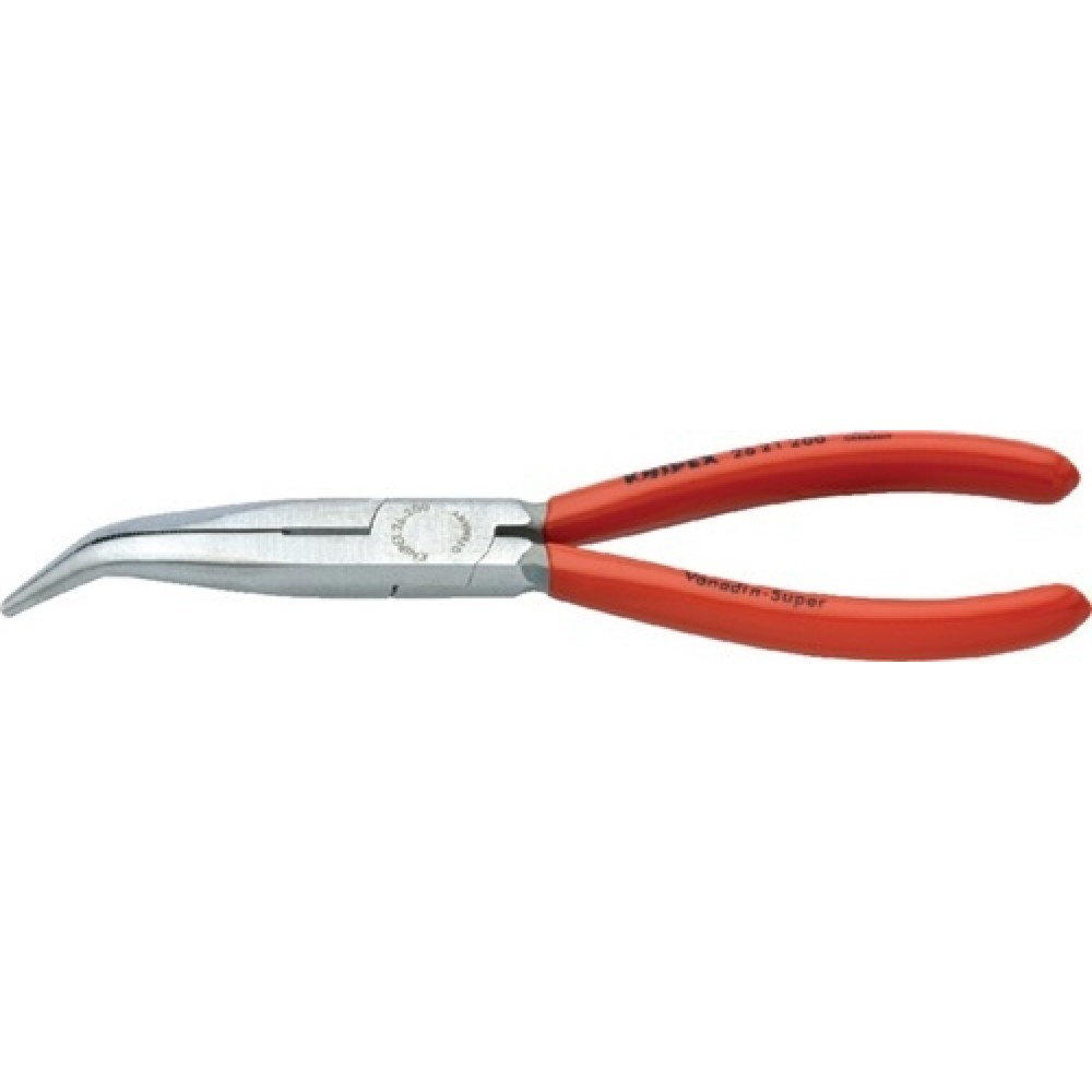 Illustration du produit: Pince à becs plats, ronds longueur 200 mm poli coudé à 40 degr. revêtement en pl