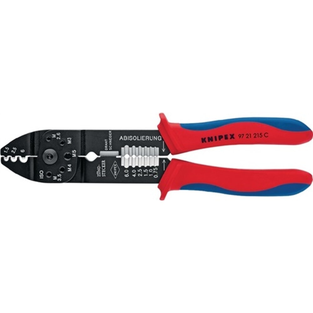 N° de l'image du produit 1 : Pince à sertir longueur 230 mm 0,5- 6 (AWG 20-10) mm² KNIPEX