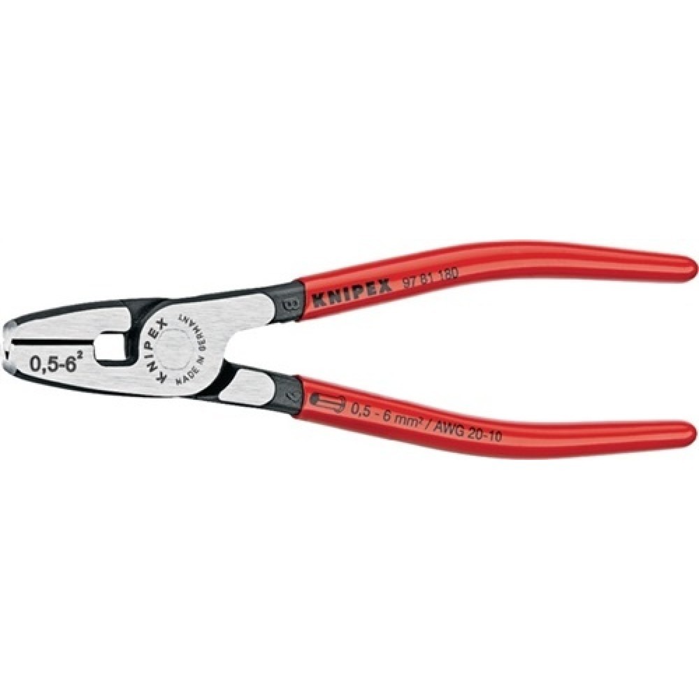 Illustration du produit: Pince pour embouts de câble longueur totale 180 mm 0,5-6,0 (AWG 20-10) mm² poli