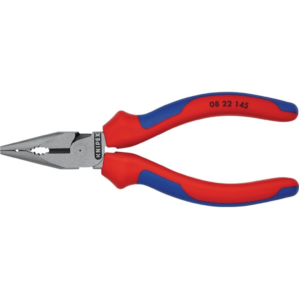 N° de l'image du produit 1 : Pince universelle pointue longueur 145 mm gaines multicomposant chromé KNIPEX