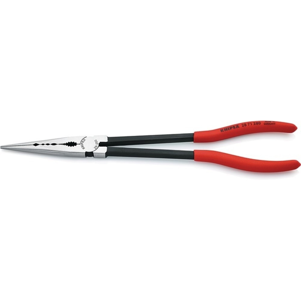 Illustration du produit: Pince de montage longueur 280 mm poli revêt. en plastique pointe droite KNIPEX