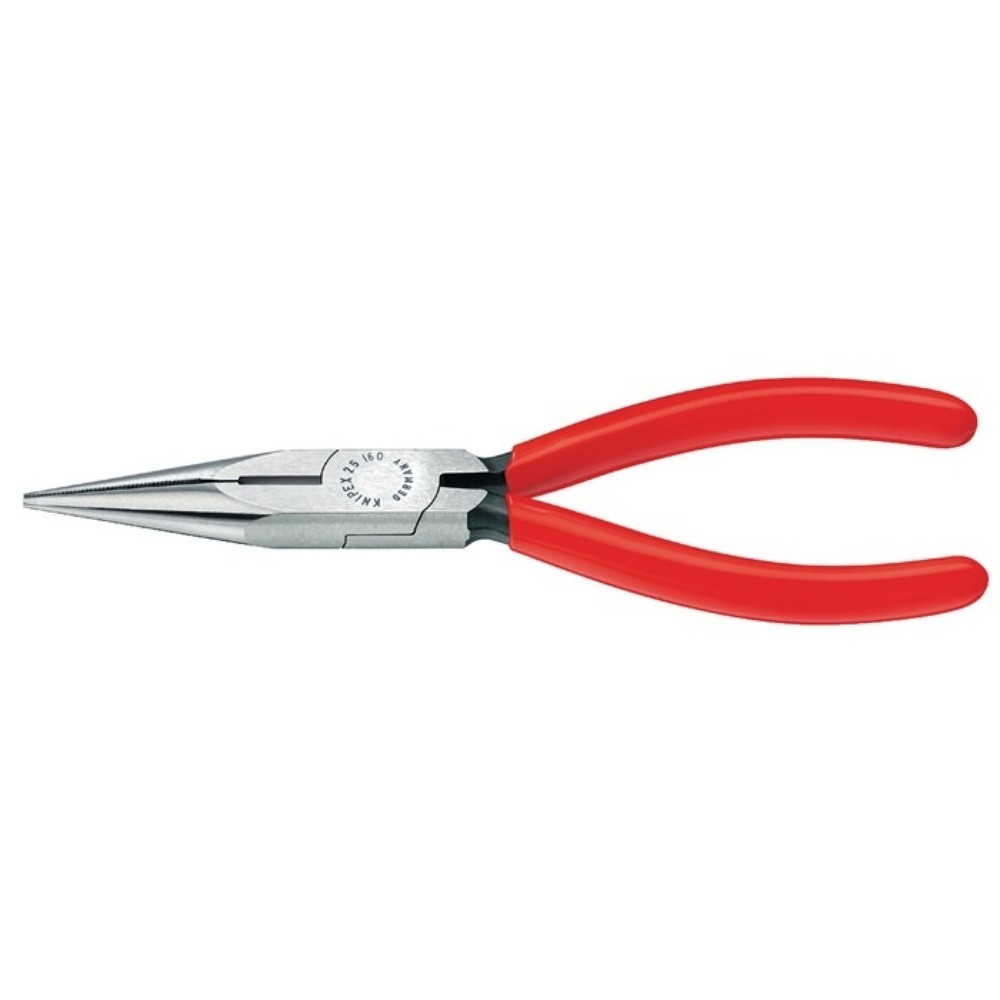 Illustration du produit: Pince à becs plats, ronds longueur 125 mm plat/rond droite poli revêt. en plasti