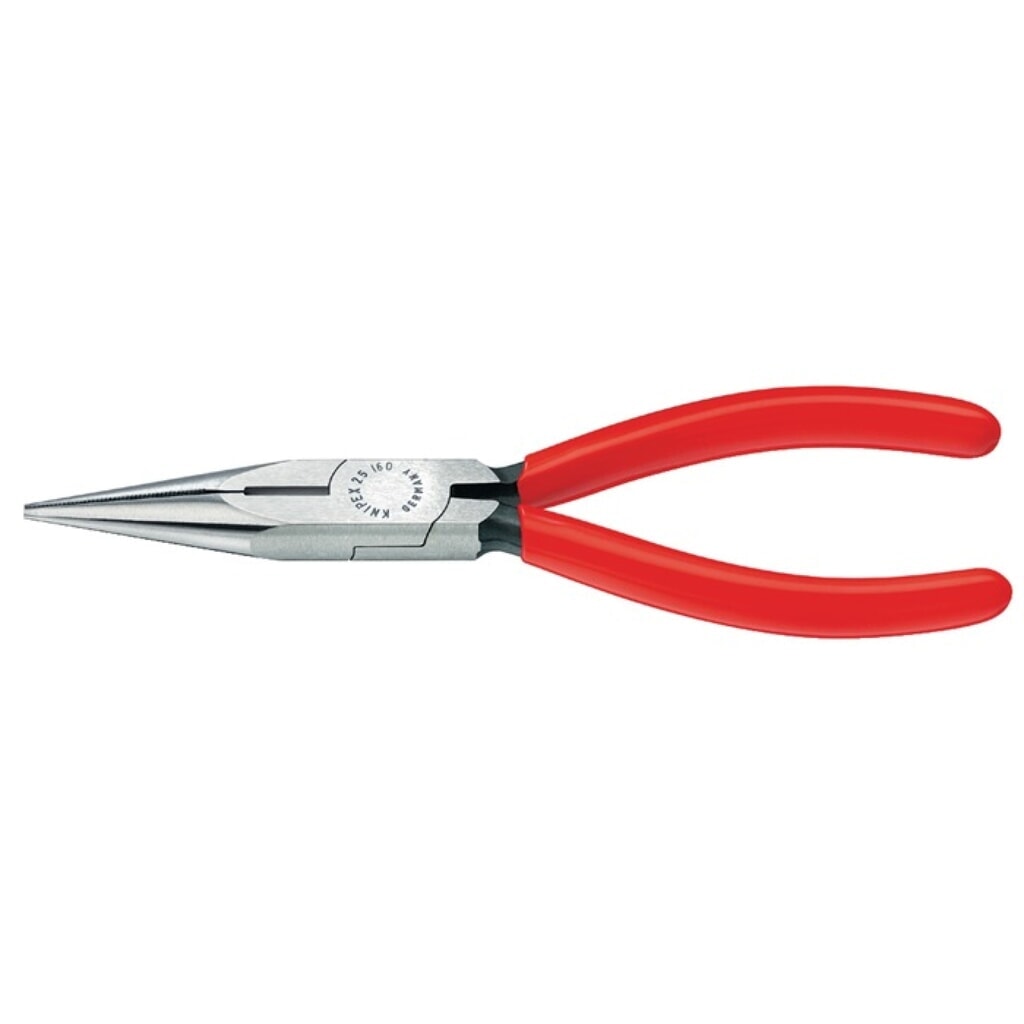 Illustration du produit: Pince à becs plats, ronds longueur 125 mm plat/rond droite poli revêt. en plasti