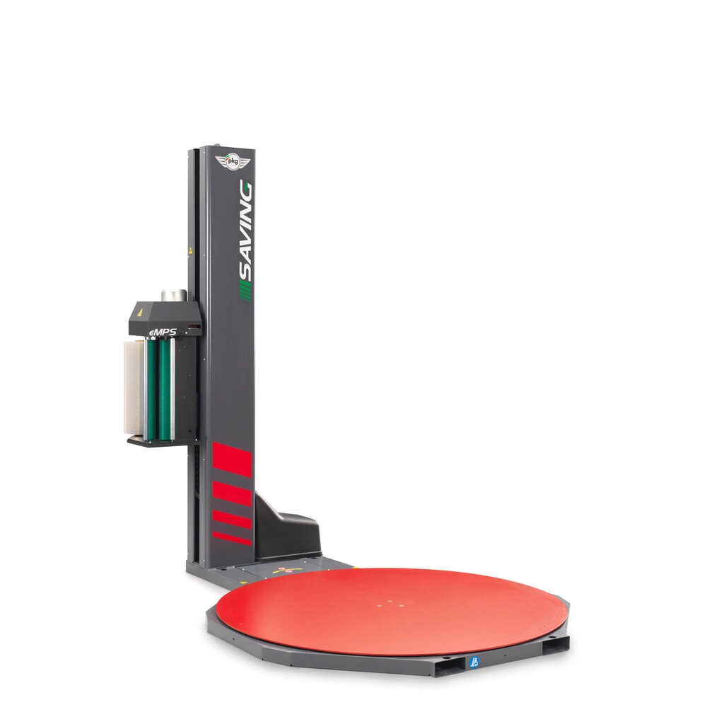 N° de l'image du produit 1 : PKG Banderoleuse de palettes Saving, plateau rotatif Ø 1 650 mm, fermée, 20 EB