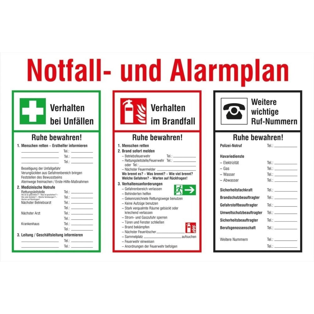 SafetyMarking® Plan d’urgence et d’alarme, H x l 400 x 600 mm, plastique N° de l'image du produit 2 : SafetyMarking® Plan d’urgence et d’alarme, H x l 400 x 600 mm, plastique