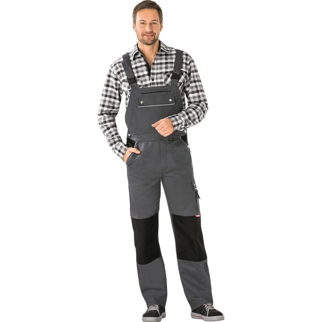 Illustration du produit: PLANAM Latzhose Canvas 320 Gr.54 grau/schwarz