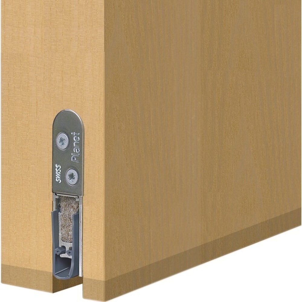 N° de l'image du produit 2 : PLANET Türdichtung HS, Aluminium silberfarben eloxiert, 1-seitig Länge 835 mm, Holztüren