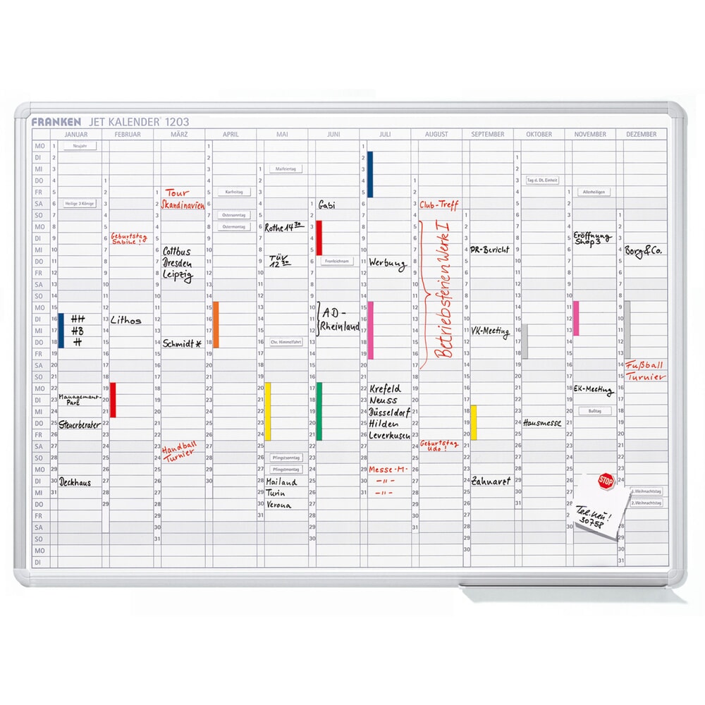 Illustration du produit: Planning annuel FRANKEN JetKalender, H x l 900 x 1 200 mm