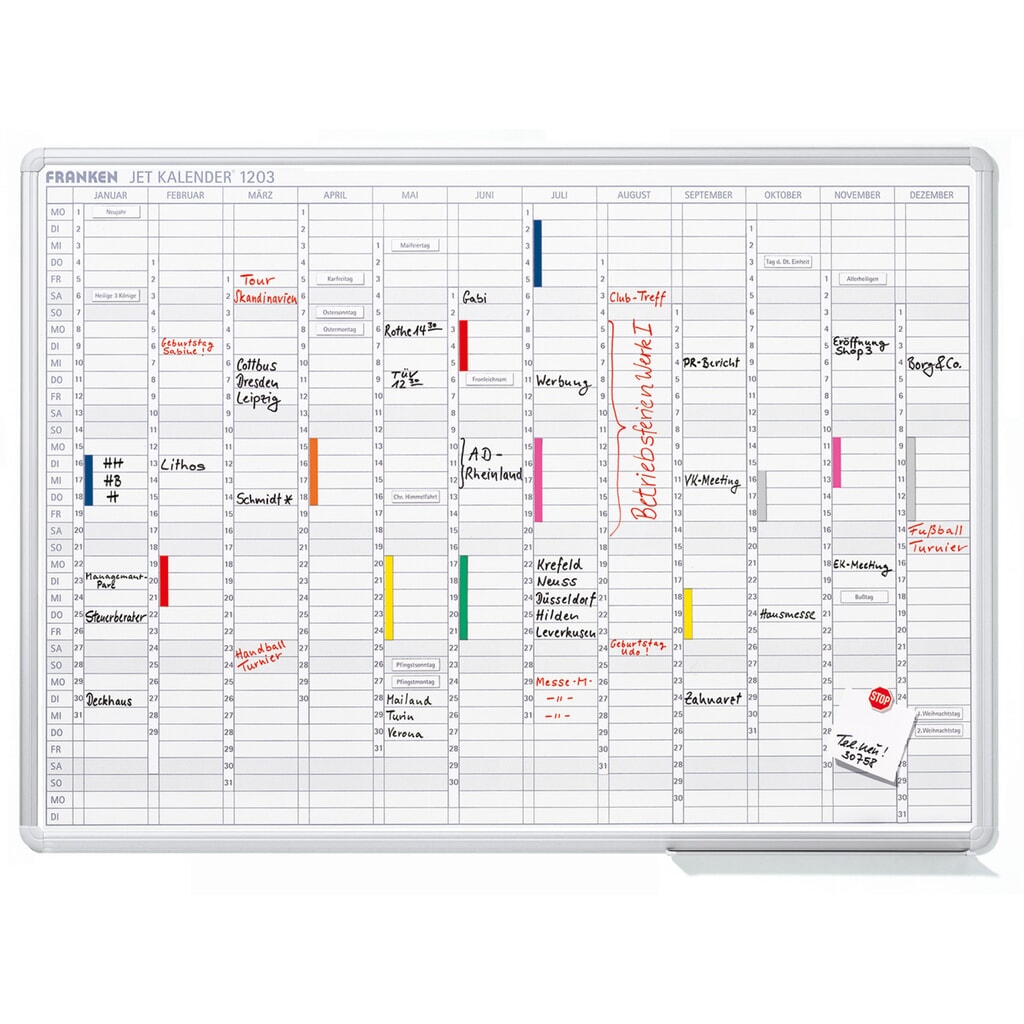 Illustration du produit: Planning annuel FRANKEN JetKalender, H x l 900 x 1 200 mm