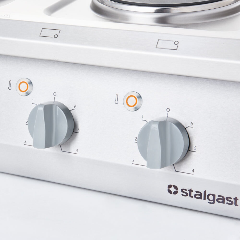 N° de l'image du produit 2 : Plaque de cuisson électrique Stalgast à poser avec 4 plaques, Série 700 ND