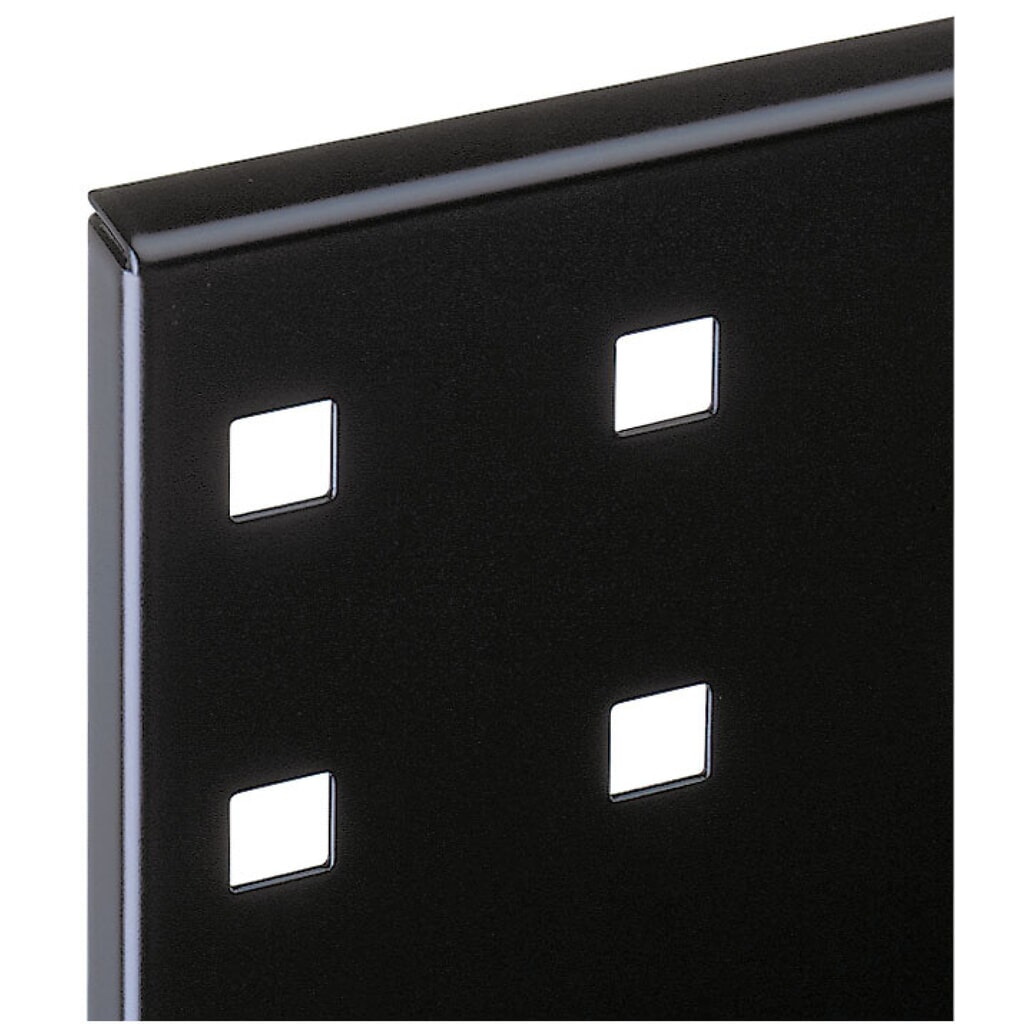 Plaque perforée, Hxl 450 x 500 mm, noir foncé Illustration du produit: Plaque perforée, Hxl 450 x 500 mm, noir foncé