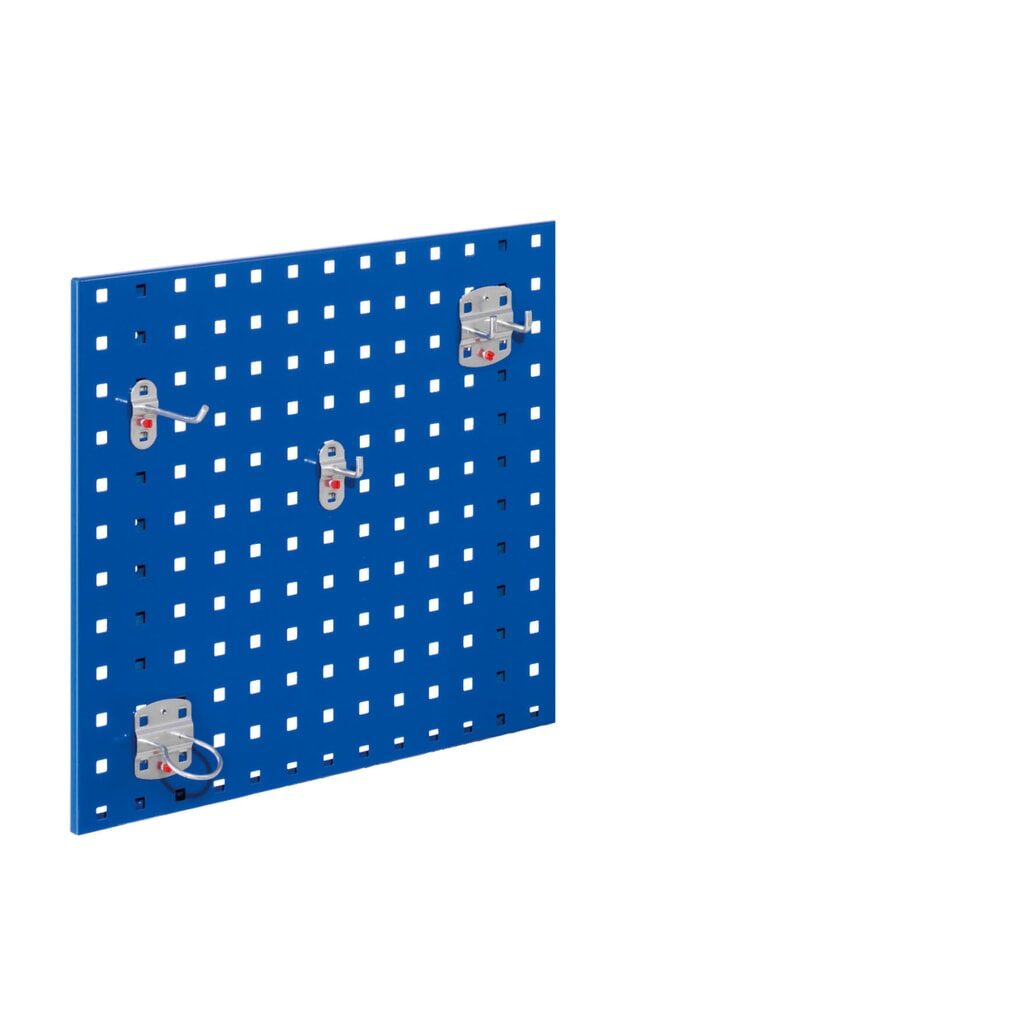 Plaque perforée, Hxl 450 x 500 mm, bleu gentiane N° de l'image du produit 2 : Plaque perforée, Hxl 450 x 500 mm, bleu gentiane