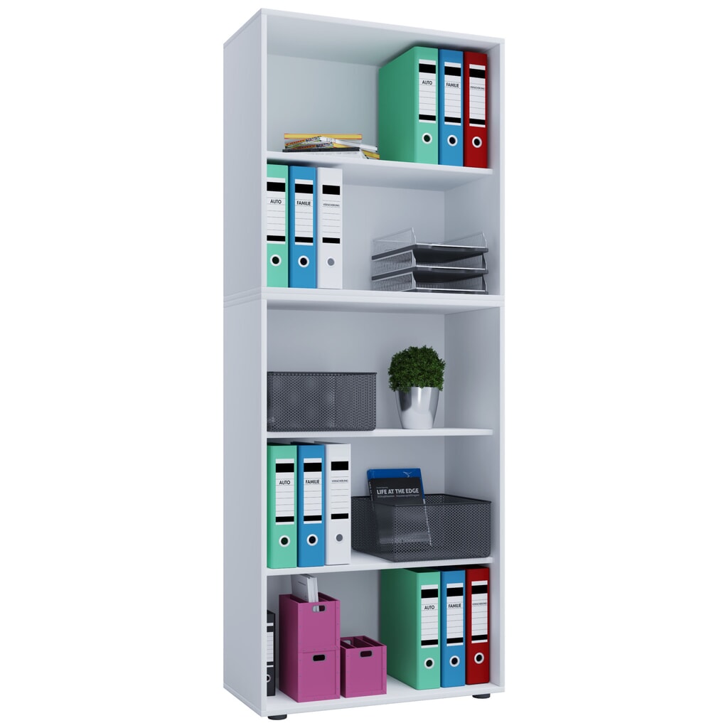 N° de l'image du produit 1 : Lona Tablette de bureau, 5 compartiments, HxLxP 1 780 x 700 x 400 mm, blanc