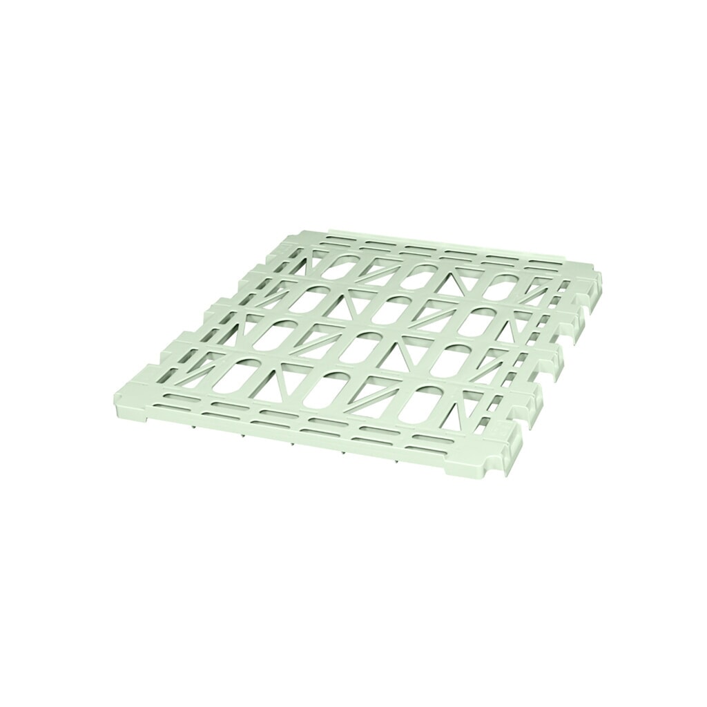 Plateau intermédiaire en HDPE pour conteneur à roulettes 4 côtés, lxP 710 x 710 mm, gris silex N° de l'image du produit 2 : Plateau intermédiaire en HDPE pour conteneur à roulettes 4 côtés, lxP 710 x 710 mm, gris silex