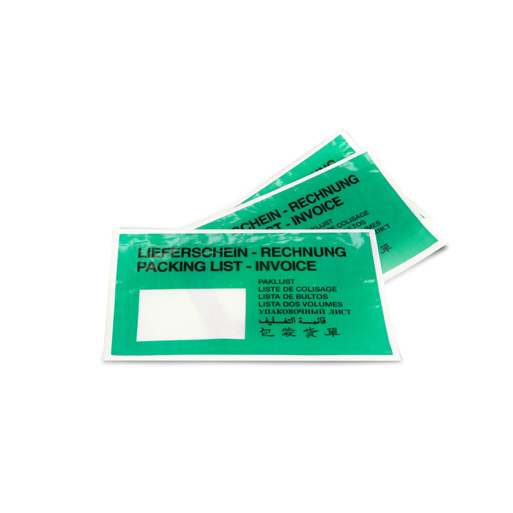Pochettes d'expédition, DIN long, « Bon de livraison/Facture », plurilingue, 1.000 pcs/UV Illustration du produit: Pochettes d'expédition, DIN long, « Bon de livraison/Facture », plurilingue, 1.000 pcs/UV