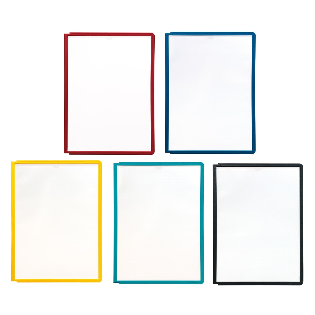 Pochettes transparentes Vario®, jeu de 10, rouge N° de l'image du produit 1 : Pochettes transparentes Vario®, jeu de 10, rouge